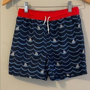 Janie and Jack boys shark swim trunks size 8